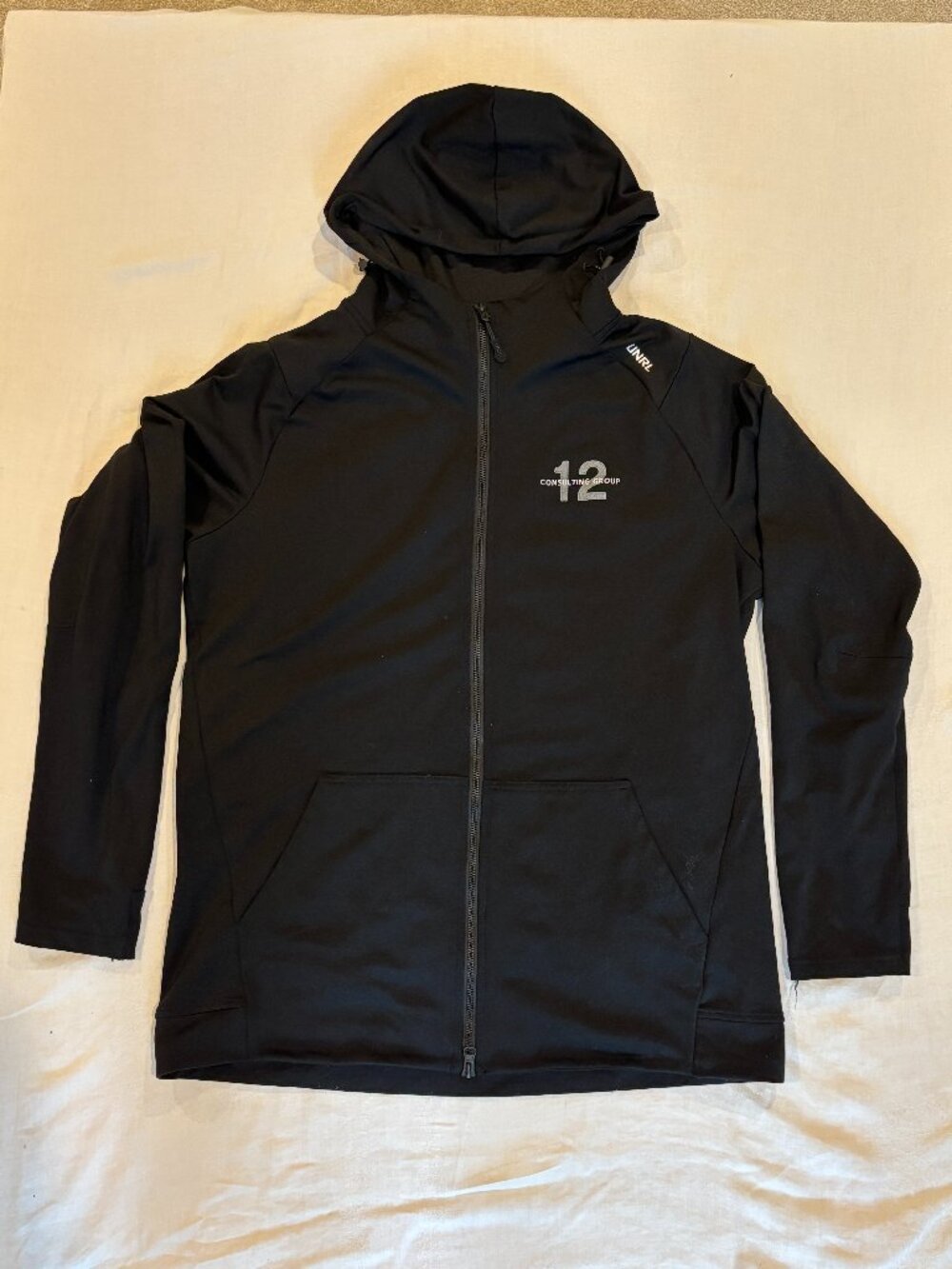 UNRL Men's Climate Full Zip Hoodie Black Size Medium Activewear